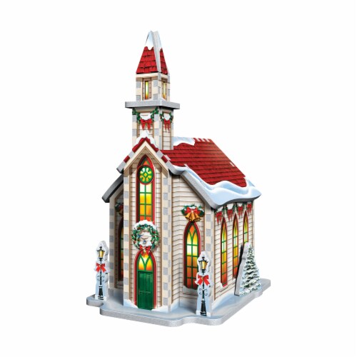 Wrebbit Christmas Village 3D Puzzle Perspective: top