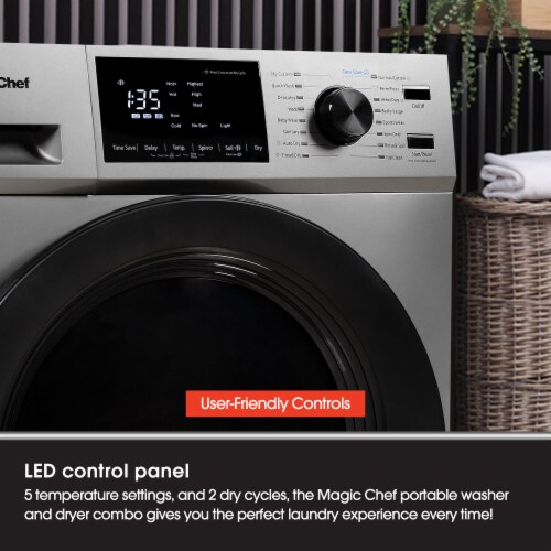 Magic Chef MCSCWD27S5 2.7 Cu Ft Front Load Washer And Dryer