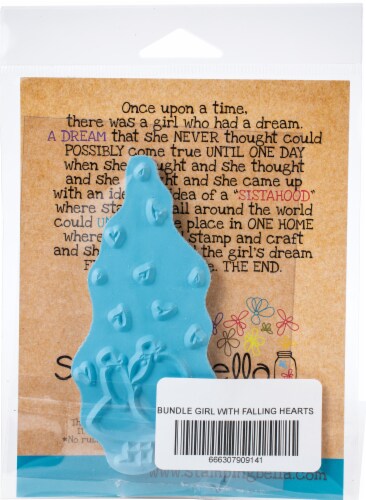Stamping Bella Cling Stamps-Bundle Girl With Falling Hearts Perspective: top