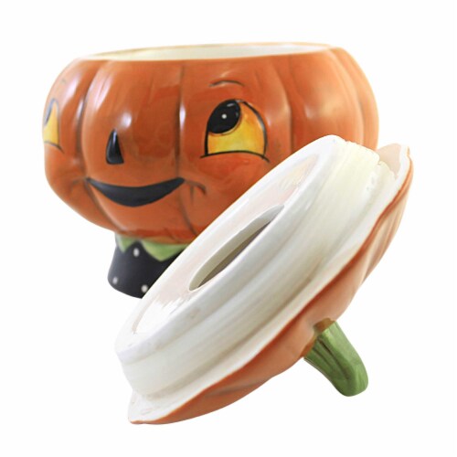 Tabletop Jackie Sugar Cookie Jar Dolomite Halloween Johanna Parker J8963 Perspective: top
