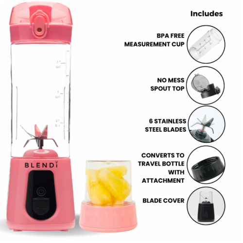 BLENDi® PRO+ PORTABLE BLENDER (17.5OZ) PINK Perspective: top