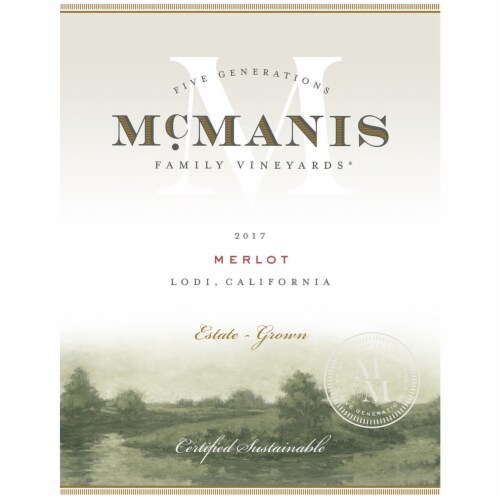 McManis Family Vineyards Merlot California Red Wine Perspective: top