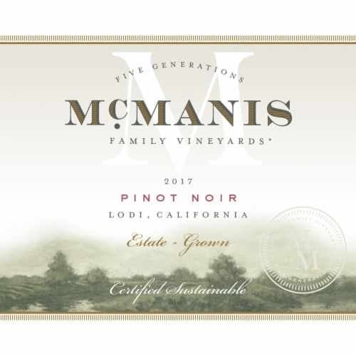 McManis Family Vineyards Pinot Noir California Red Wine Perspective: top