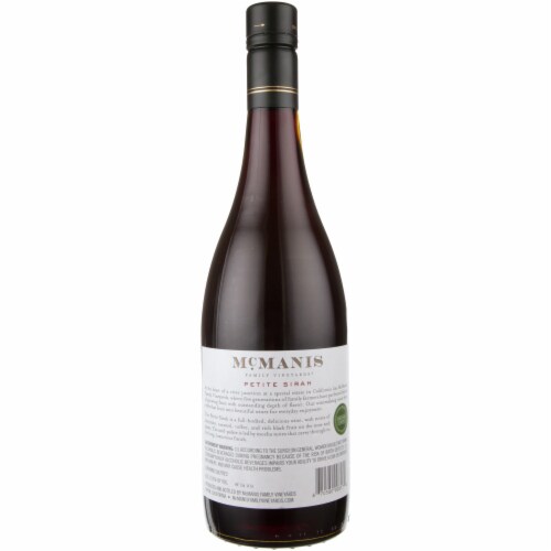 McManis Family Vineyards Petite Sirah California Red Wine Perspective: top