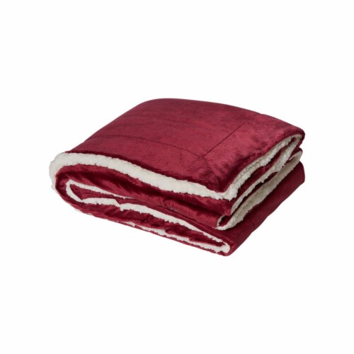 Alpine Fleece Micro Mink Sherpa Blanket Perspective: top