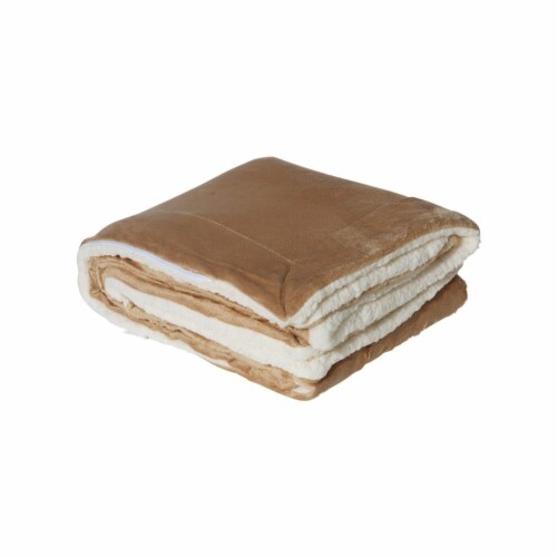 Alpine Fleece Micro Mink Sherpa Blanket Perspective: top