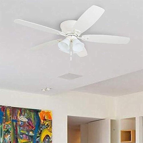 Honeywell 50520 52 inch Glen Alden Ceiling Fan - White Perspective: top