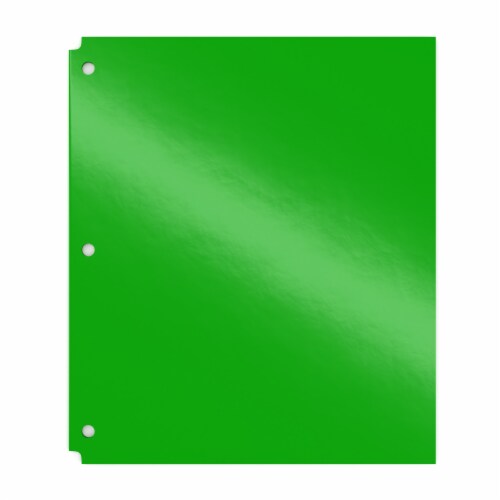E-Clips USA Green Poly Pocket Binder Folder 48-Units Perspective: top