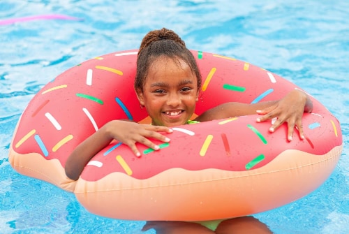 New Bluewave Doughnut Inflatable Pool Tube-Novelty Floating Swim Ring  Strawberry, 1 - Gerbes Super Markets