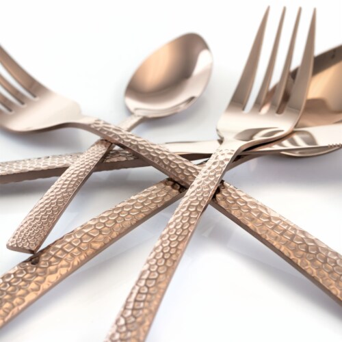 MegaChef Baily 20pc Flatware Set, Stainless Steel Silverware Metal