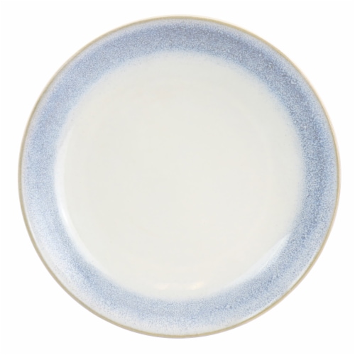 Martha Stewart Blue Rim Stoneware Salad Plate Set Perspective: top