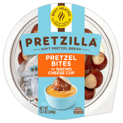 Pretzilla® Soft Pretzel Bites with Nacho Cheese Cup Perspective: top