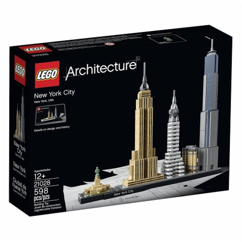 LEGO Architecture Skyline Collection New York City 598 Piece Block Building Set Perspective: top