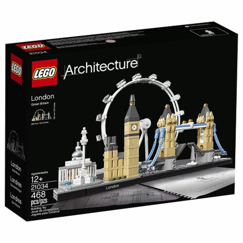 LEGO Architecture Skyline Collection London City 468 Piece Block Building Set Perspective: top