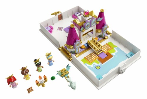 43193 LEGO® Disney Ariel Belle Cinderella and Tiana's Storybook Adventures Building Toy Perspective: top