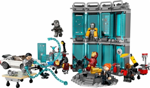 LEGO® Marvel The Infinity Saga Iron Man Armory Building Toy Perspective: top
