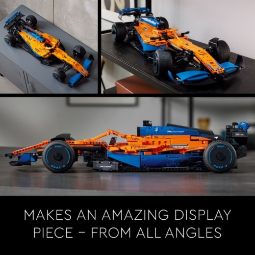 LEGO Technic McLaren F1 Race Car 42141 Model Building Kit (1,432 Pieces) Perspective: top