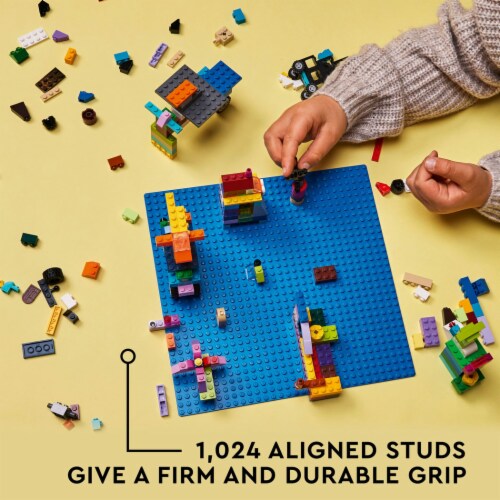 LEGO® Classic Blue Building Baseplate 11025 Perspective: top