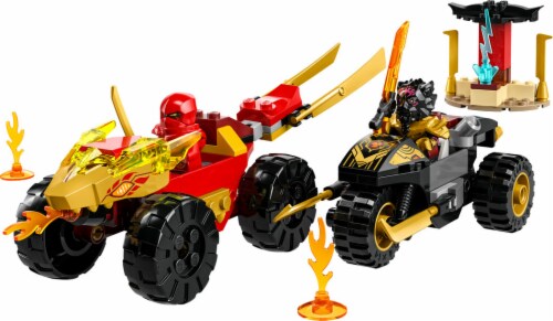 LEGO Ninjago Dragons Rising Kai and Ras's Car and Bike Perspective: top