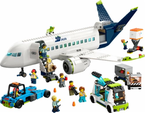 LEGO® City Passenger Airplane Building Set Perspective: top