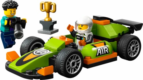 LEGO® City Green Race Car Set Perspective: top