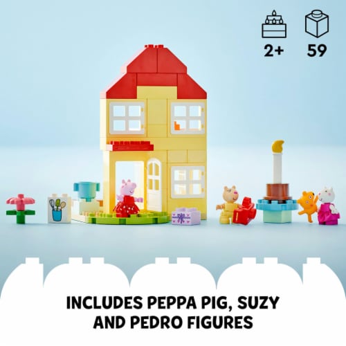 LEGO® Duplo® Peppa Pig Birthday House Toddler Playset Perspective: top