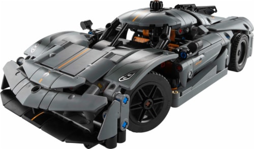 LEGO® Technic™ Koenigsegg Jesko Absolut Grey Hypercar Sport Car 42173 Building Set Perspective: top