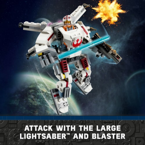 LEGO® Star Wars Luke Skywalker X-Wing Mech Buildable Action Figure Perspective: top