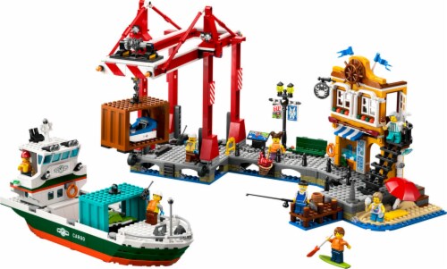 LEGO Seaside Harbor with Cargo Ship 60422 Perspective: top