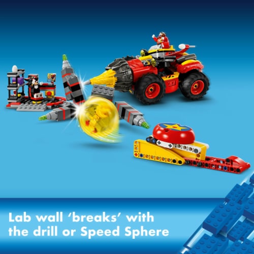 LEGO® Sonic™ The Hedgehog Super Sonic™ Vs. Egg Drillster 76999 Building Set Perspective: top