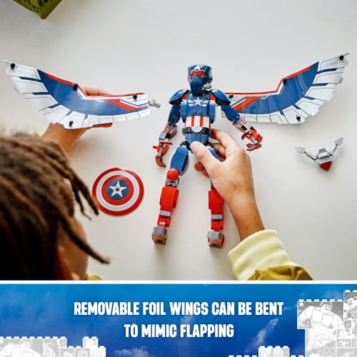 LEGO Marvel New Captain America Construction Figure Super Hero Toy with Minifigures 76296 Perspective: top