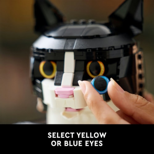 LEGO® Ideas Tuxedo Cat Gift Idea for Animal-Lovers and Home Decor 21349 Perspective: top