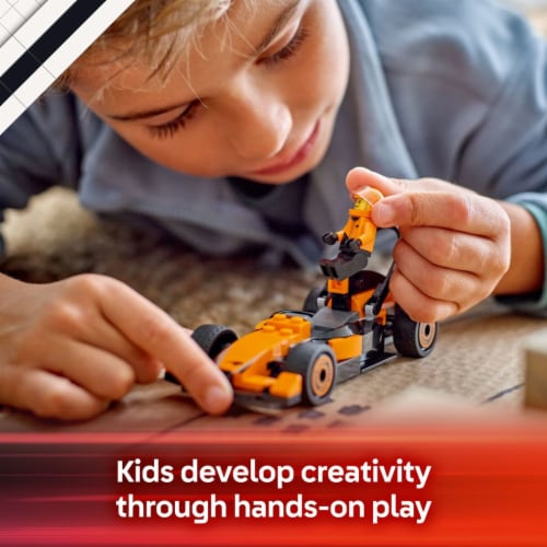 LEGO City F1 Driver with McLaren Race Car Building Toy 60442 Perspective: top