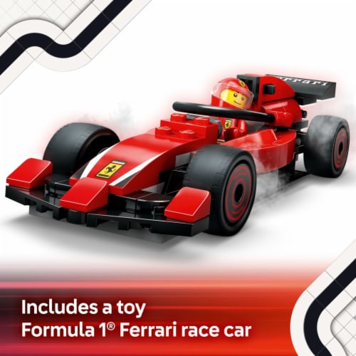 LEGO City F1 Pit Stop & Pit Crew with Ferrari Car Toy 60443 Perspective: top
