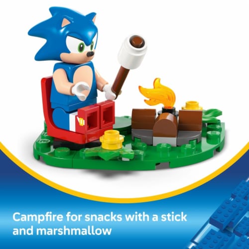 LEGO Sonic the Hedgehog: Sonic's Campfire Clash Building Toy 77001 Perspective: top