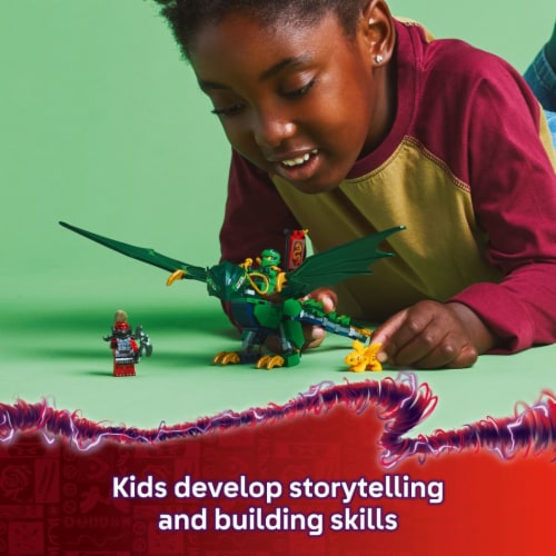 LEGO NINJAGO Lloyd's Green Forest Dragon Toy 71829 Perspective: top