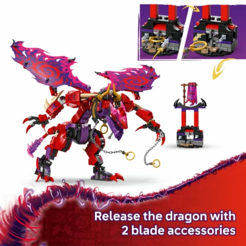 LEGO® 71832 Ninjago® Thunderfang Dragon of Chaos Building Set Perspective: top