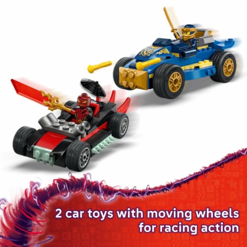 LEGO NINJAGO Rogue vs. Drix Race Car Duel 71840 Perspective: top