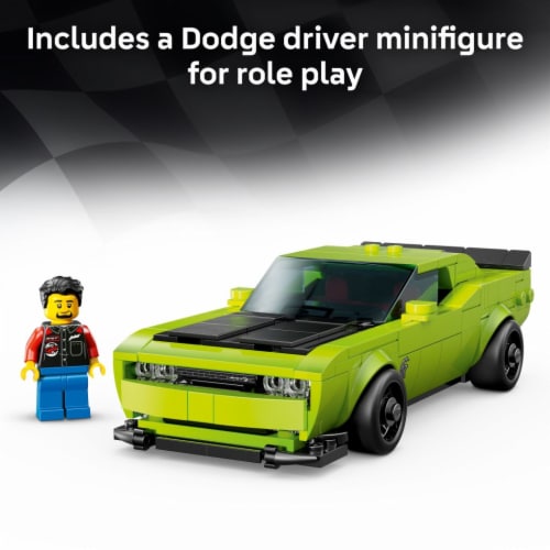 LEGO Speed Champions Dodge Challenger SRT Hellcat Sports Car Toy 77237 Perspective: top