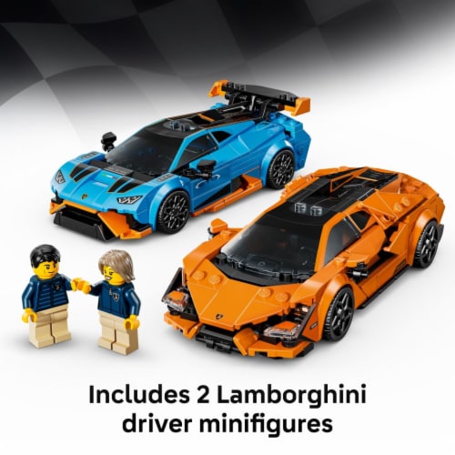 LEGO Speed Champions Lamborghini Revuelto & Huracán STO 77238 Perspective: top