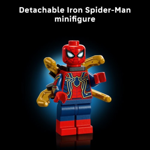 LEGO Marvel Iron Spider-Man Bust Building Kit for Adults 76326 Perspective: top
