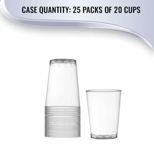 8 oz. Crystal Clear Round Plastic Disposable Party Cups (500 Cups), 500 ...