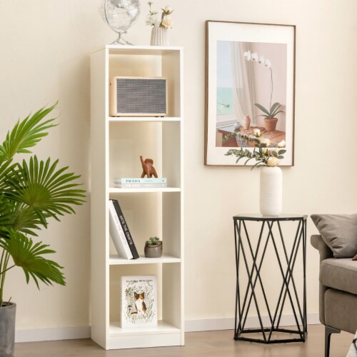 Costway 3-in-1 Kids Toy Storage Organizer with Bookshelf Corner Rack