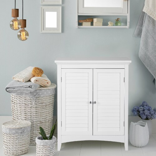 Freestanding Bathroom Storage Cabinet with 2 Drawers & Adjustable Shelf,  White, 1 Unit - Kroger