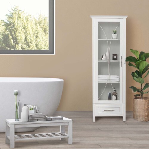 Lauren Modern Free Standing Bathroom Linen Tower Storage Cabinet light  gray, 1 unit - Fry's Food Stores