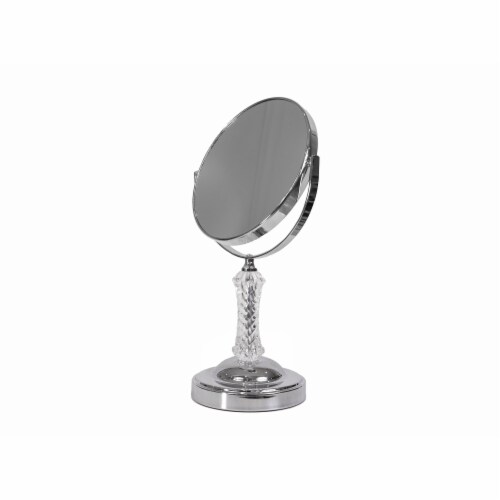 Magnifying bathroom mirror on stand hotsell