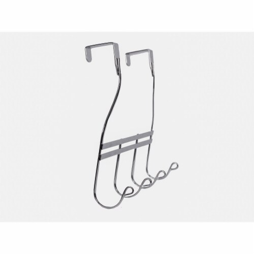 Elegant Home Fashions Bathroom Shower Hanger Hooks Towel Rack Chrome ESC-020 Perspective: top