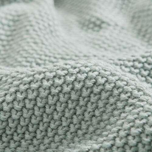 Knit Blanket Aqua/Full/Queen Perspective: top