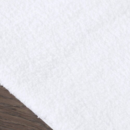 Madison Park Marshmallow Bath Rug White 20x24 Contour Perspective: top