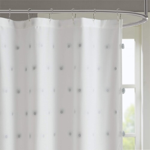Sophie Shower Curtain White 72x72 Perspective: top